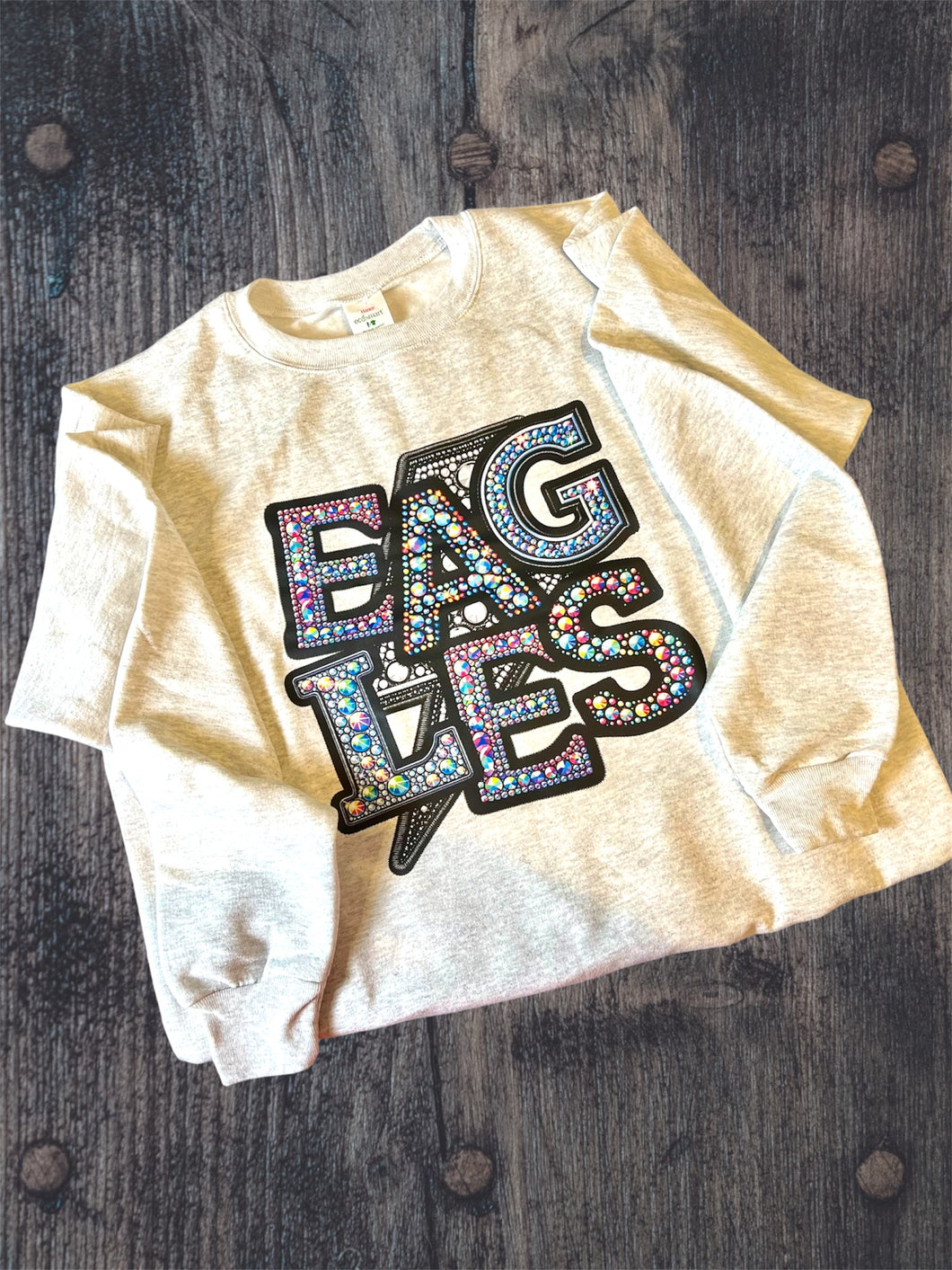 32A - Faux Rhinestone Eagles Crewneck